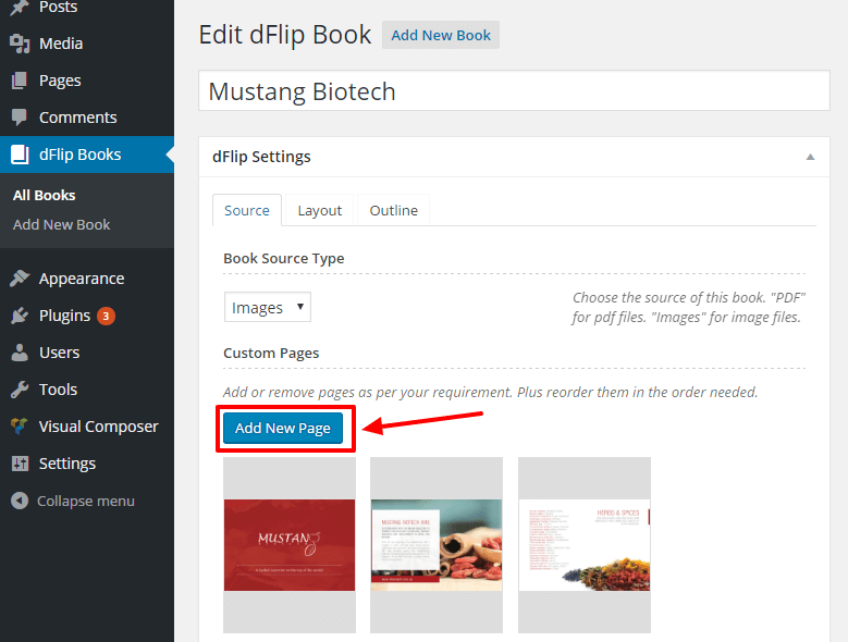 DearFlip / DFLIP add images to flipbook