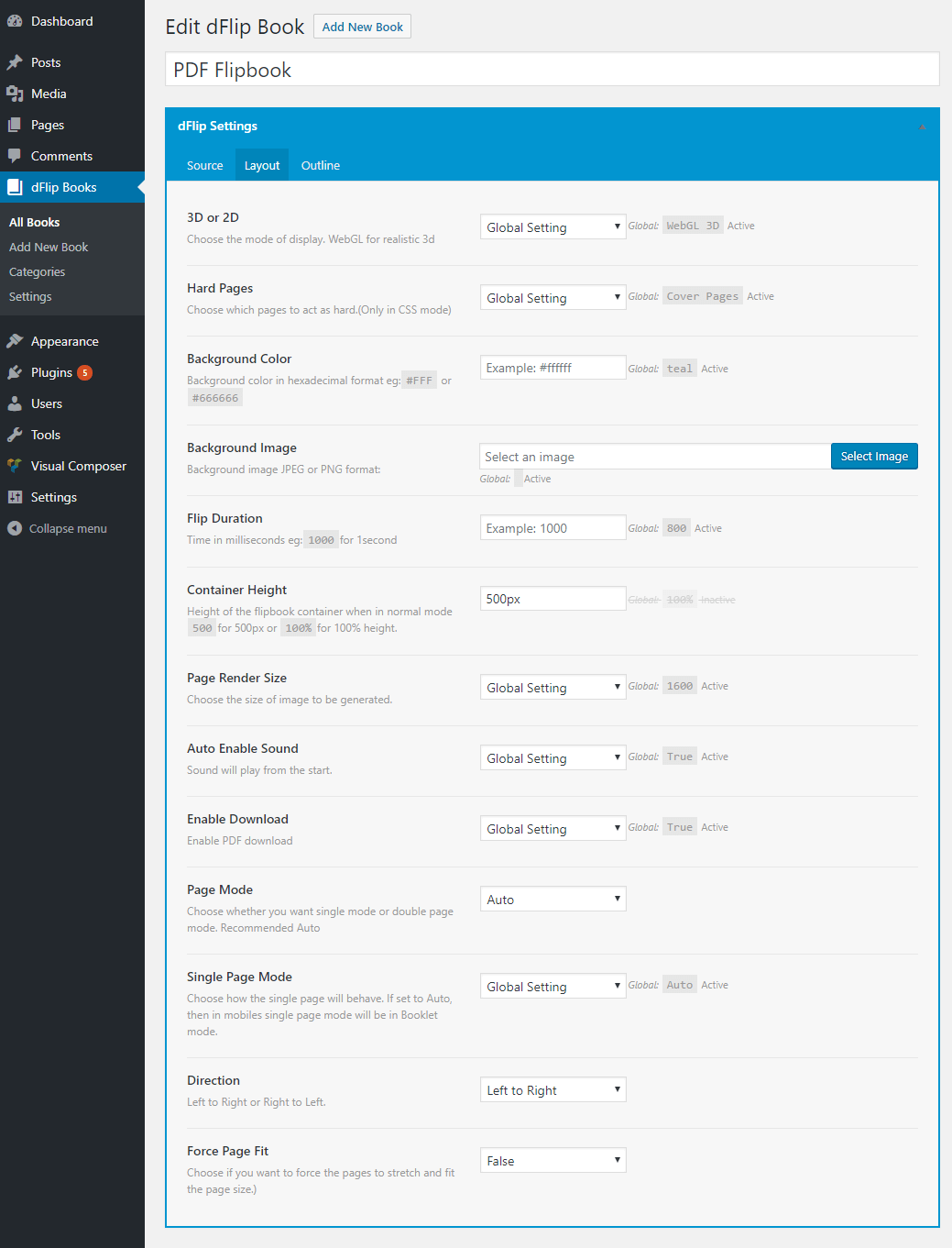 DearFlip / DFLIP Layout Setting