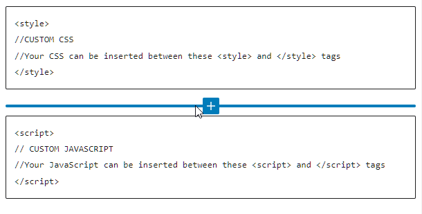 Custom HTML example