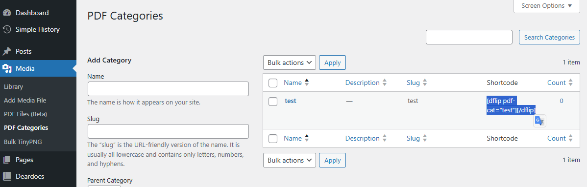 PDF Files (Media) - DearFlip Flipbook Plugin for WordPress